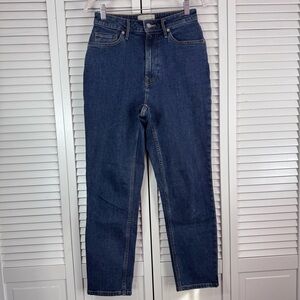Everlane Curvy Cheeky Organic Cotton Blue Jeans Ankle Blue Zip Fly Size 27